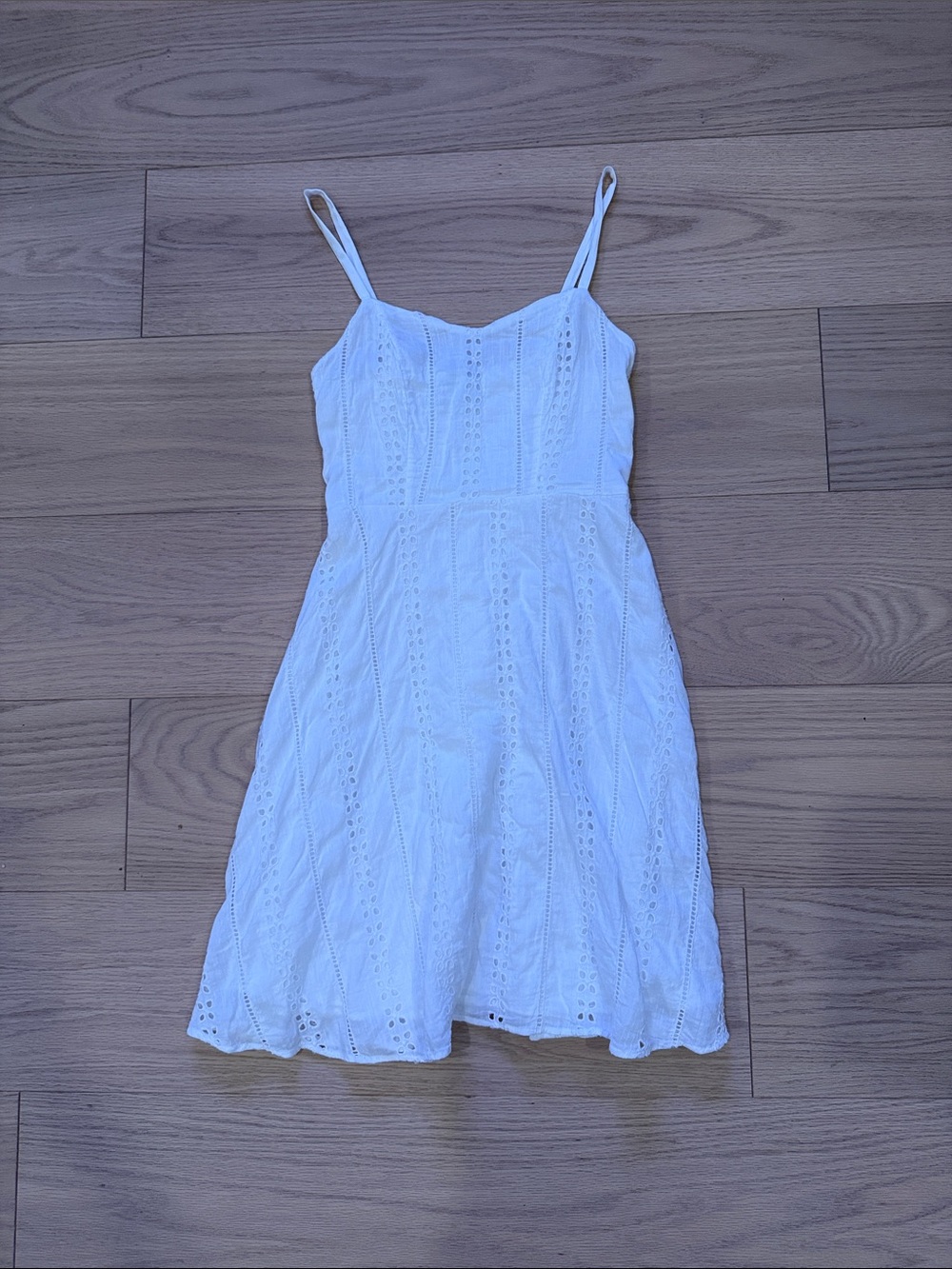 Old Navy White Smocked Top with Spaghetti Straps